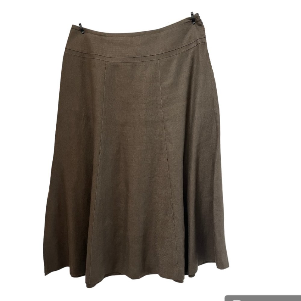 Talbots Brown Linen Skirt